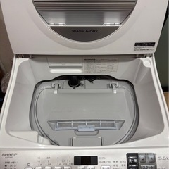 シャープ ES-TX5D 全自動洗濯乾燥機（5kg・乾燥機能付き・動作確認済）の画像