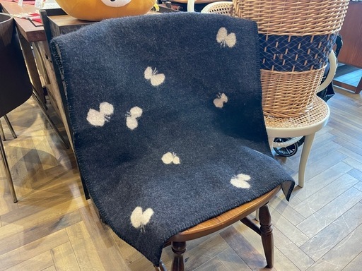 B7096【クリッパン×ミナペルホネン】ウールブランケット ミニサイズ CHOUCHO