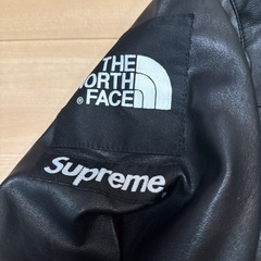 試着可能‼️即日引渡🉑　leather　シュプリーム ノースフェイス the north face supremeレザーマウンテンパーカー 冬服 羊革 ラムレザー  の画像