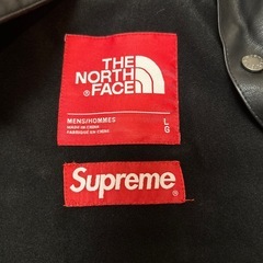 試着可能‼️即日引渡🉑　leather　シュプリーム ノースフェイス the north face supremeレザーマウンテンパーカー 冬服 羊革 ラムレザー  の画像