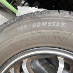 中古タイヤアルミホイール４本195-80-15の画像