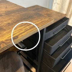 【3点セット】デスク＋ワゴン＋椅子（まとめ売り）の画像