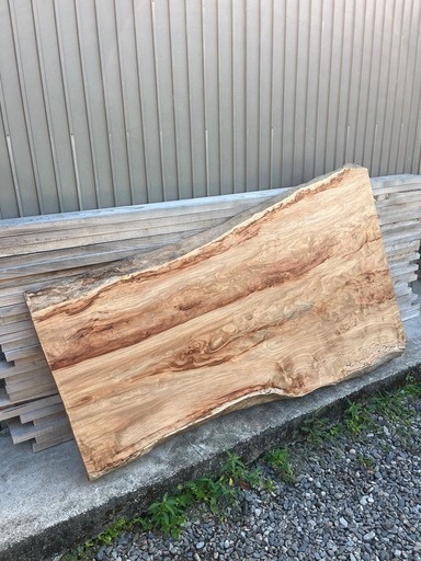 【国産天然杉】無垢材一枚板テーブル 国産杉 無垢 一枚板 荒材 厚み8cm 希少杢 160cm 耳付き テーブル