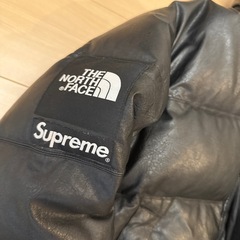 試着可能‼️値下げ交渉🉑leather  supreme ノースフェイス シュプリーム the north face レザーダウンジャケット　羊革 の画像