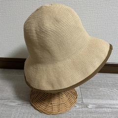 レディース帽子天然素材 日除けの画像