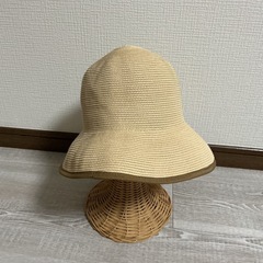 レディース帽子天然素材 日除けの画像