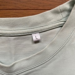 ミントグリーンのTシャツの画像