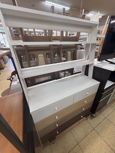 《リユースマン倉敷》ニトリ チェストラック ホワイト×ブラウン 衣類収納