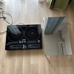 2口IHクッキングヒーター　台セットの画像