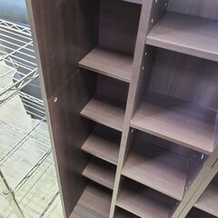 J1520　【リユースのサカイ柏店】　スライド本棚　ダークブラウン　クリーニング済みの画像