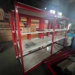 【矢野でお渡し】レッド　スチール棚　スチールラック　　複数ご購入でお安くします！　の画像