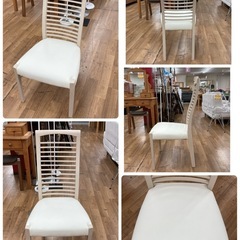 ジモティー限定価格！S168 ⭐ シギヤマ家具 ABBY アビー 伸長式ダイニング3点セット  UV塗装鏡面仕上げ USED 綺麗の画像