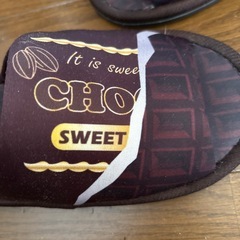 チョコレート柄スリッパの画像