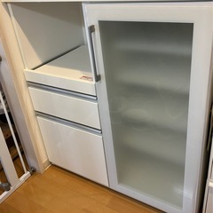 ニトリ キッチン棚 カウンター キッチンボード ホワイト 2019年購入アイテムの画像
