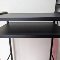 【横幅伸縮・高さ調整可】ゴミ箱上ラック YDH 幅60～80×奥行42×高さ125cm キッチンゴミ箱上収納 レンジ台 キッチンラック 冷蔵庫ラック 棚の画像