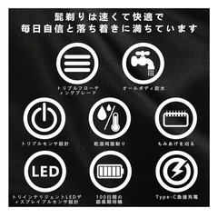 ☆新品☆シェーバー メンズ ひげそり 電動 電気シェーバー 髭剃り 低騒音 水洗い可能の画像