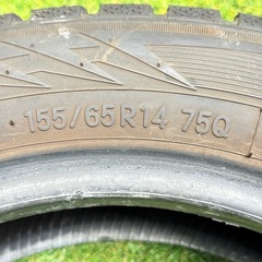155/65R14 75Q 交換工賃込み　トーヨー　スタッドレスタイヤ　4本　軽自動車用の画像