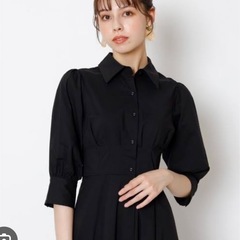 七分袖　ワンピースの画像