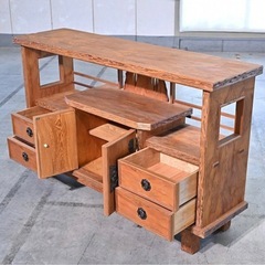 超希少 屋久杉 飾り棚 漆塗装 サイドボード 水屋 茶 ダイニング サイド リビングボード 和室 チェスト 収納 キャビネット 屋久島 旅館の画像