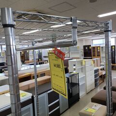J1526　【リユースのサカイ柏店】　キャスター付3段メタルラック　クリーニング済み　の画像