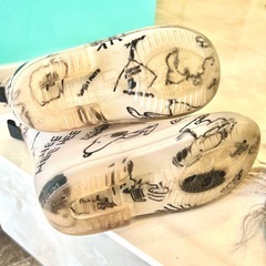 【15cm】長靴　レインブーツ　レインシューズ　スヌーピー　白の画像