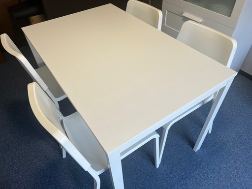 美品 IKEAイケア 伸縮式ダイニングテーブル❗️椅子4脚付き