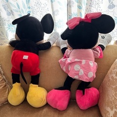★★ミッキー&ミニー　大きめぬいぐるみ★★松本市よりの画像