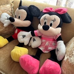 ★★ミッキー&ミニー　大きめぬいぐるみ★★松本市よりの画像