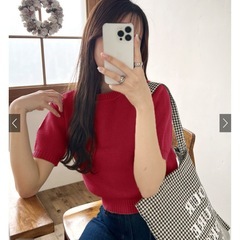 新品✩GRL 半袖ニット♦️の画像