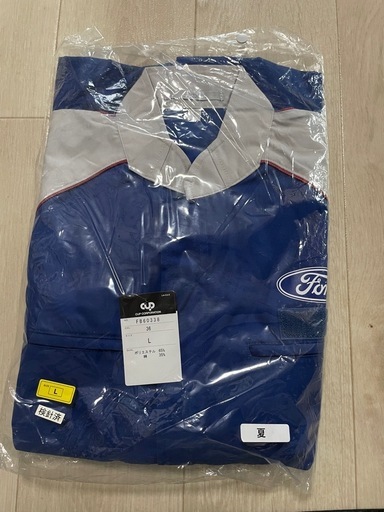 Ford つなぎ Lサイズ 青/グレー　夏用