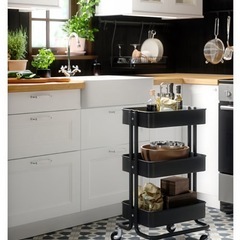 【即取引優先】IKEA イケア　RÅSKOG ロースコグ ワゴン　ブラック の画像