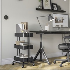 【即取引優先】IKEA イケア　RÅSKOG ロースコグ ワゴン　ブラック の画像