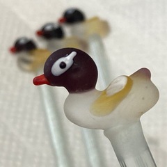 カモのガラスのマドラー4本セットの画像