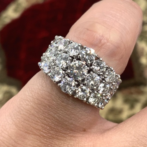 Pt900 ダイヤモンドリング　3.06ct 12.5g 約9.5号 鑑別書付