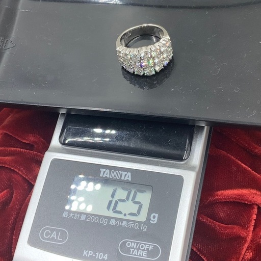 Pt900 ダイヤモンドリング　3.06ct 12.5g 約9.5号 鑑別書付