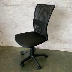 【ジモティ限定特価】 メッシュチェア オフィスチェア ブラック キャスター付き A0444Gの画像