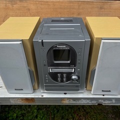 No.19パナソニック　CD MD コンポ　SA-PM27MD CD MD カセット　ラジオ　聞けました の画像