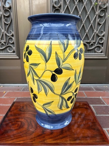 大型　花瓶　ポルトガル製 ハンドペイント陶器 フロアベース