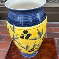 大型　花瓶　ポルトガル製 ハンドペイント陶器 フロアベースの画像