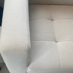 2人掛け　ソファー　 収納付き   カウチソファ　 幅90cm オットマン付き 片肘デザインの画像