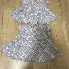 petit main、姉妹お揃いワンピース、100と80 の画像