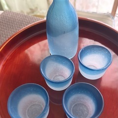 【お話し中】青靄　ガラス冷酒セットの画像