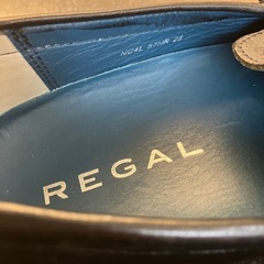 A2509-282 REGAL ビット ローファ レザー 25cmブラック キズ汚れ有りの画像
