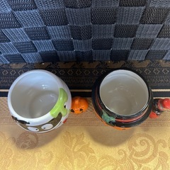 ハロウィンの陶器4つセットの画像