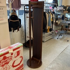 K2509-285 回転式スタンドミラー ハンガーラック キズ汚れ有りの画像