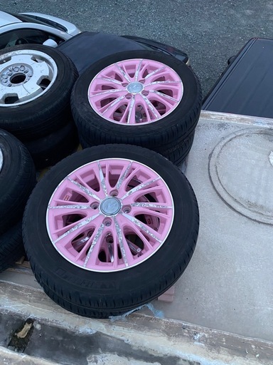 【引渡者確定済み】【155 65 R14】4本セット　アルミホイールタイヤ　
