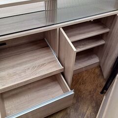 ★リユースのサカイ水戸店★キッチンカウンターH93×D45～75×W121クリーニング済みMT5512の画像