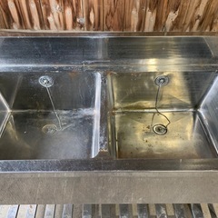 ステンレス流し台2口の画像
