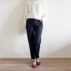 GU チャンキーニットシャツコンビネーションワンピースの画像