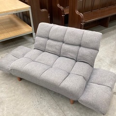 【kj195】美品 人気 ニトリ コンパクトソファ グレー色 ポケットコイル  検)一人暮らし　ファミリー　冷蔵庫　洗濯機　オフィス　事務　テーブル　ラック　収納　家具　ソファ ダイニング 食器棚 キッチンの画像